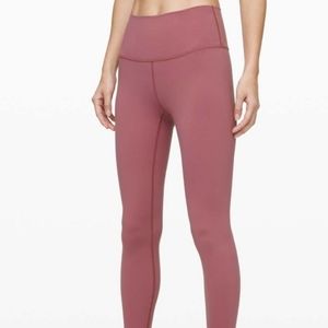 Lululemon Wunder Under High Rise 25" Pant Moss Rose Size 8